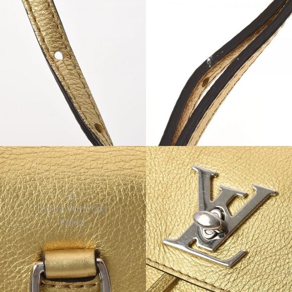 Louis Vuitton Lock Me Backpack Mini Gold Silver Leather Daypack - Picture 7 of 7